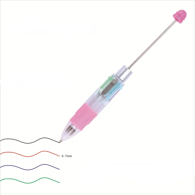 Canetas esferográficas frisadas para escrita infantil, bricolage, quatro cores, multi cores, marca de traços, plástico, contável, canetas fofas para criança