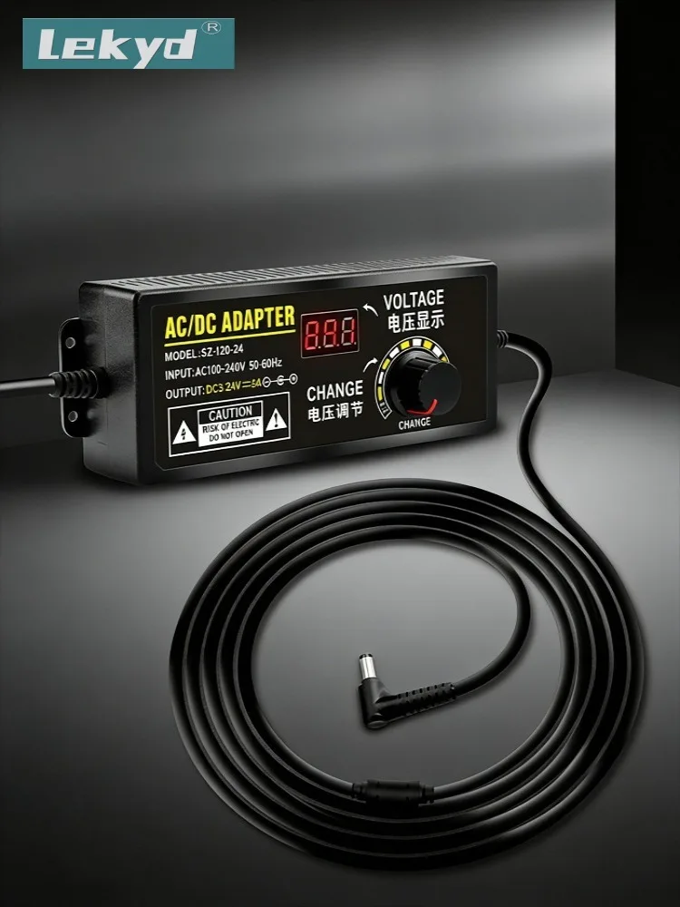 

Lekyd 4V-24V3A Adjustable Adapter Power Supply Charger Multi Voltage AC 220V TO DC 3V-12V13.8V4.29V Eu Us for LED Light Strips