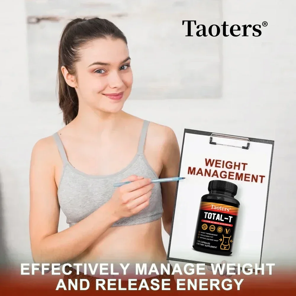 Taoters Vitamin C, Niacin, Chromium Capsules - Weight Management Supplement, Fat Burning, Body Shaping