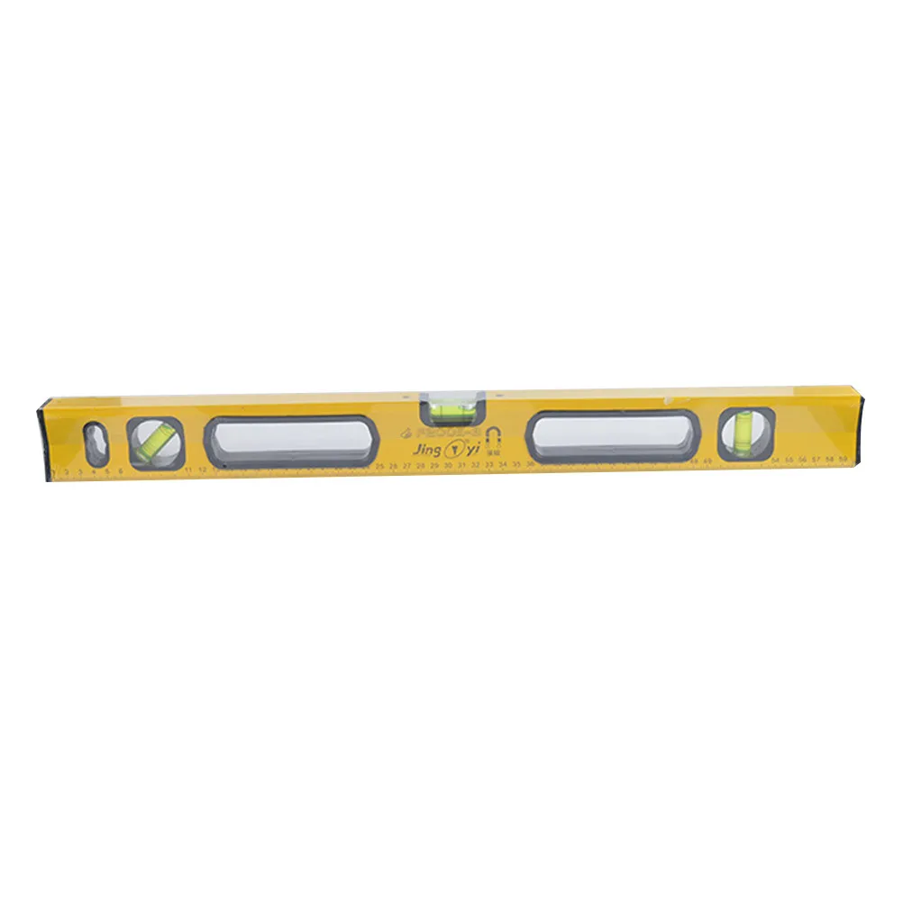 

24-Inch Magnetic Box Aluminum Frame Green Vials Plumb Level 45 Degree Measuring Imperial Metric Scales Orange Body Tpr Rubber