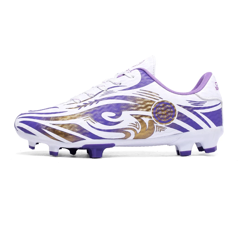 Children Soccer Cleats Lightweight Soft Sole Skin Friendly Breathable Fabric Non Slip Wearproof Outdoor GrassFieldSportsTraining