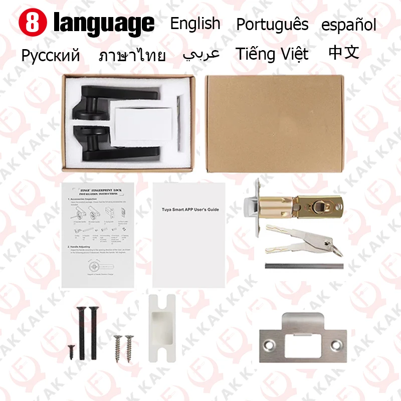 KAK قفل الباب الذكي بصمة دخول بدون مفتاح قفل الباب تويا الممغنطة مفاتيح البطاقة الممغنطة قفل الباب بكلمة مرور لغرفة النوم المنزل مكتب الفندق #5