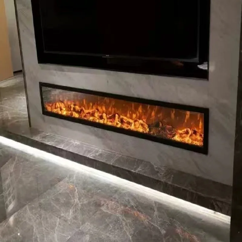 Camino elettrico moderno decorativo da parete multicolore con inserto per caminetto elettrico remoto a parete a LED con fiamma decorativa