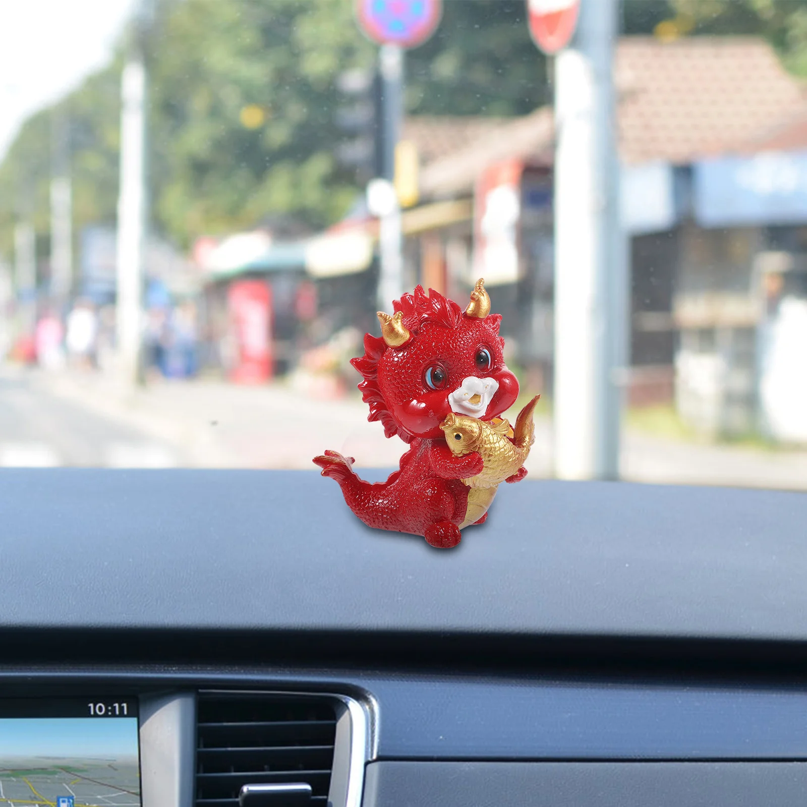 

Zodiac Dragon Resin Mascot Statue Cartoon Style Desktop Decor Home Office Decorative Dragon Craft Desktop Adorn