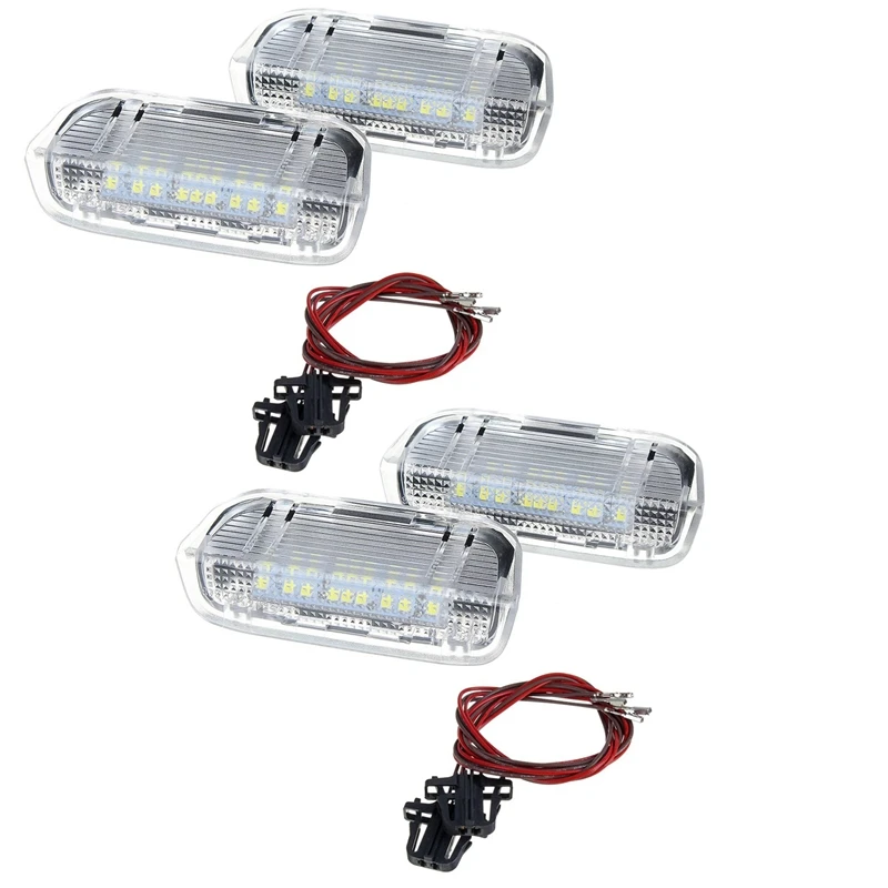 4Pcs Door Warning Welcome Courtesy Light LED Lamp Decorative Lamp For Golf 5 6 7 Mk5 Mk6 Mk7