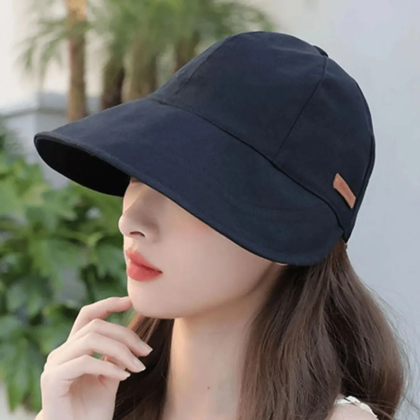 1 Damen-Sonnenhut für Frühling und Sommer, verstellbarer Bucket Hat, Sonnenhut, Reisehut, Strandhut, Sommerhut – Detail 2