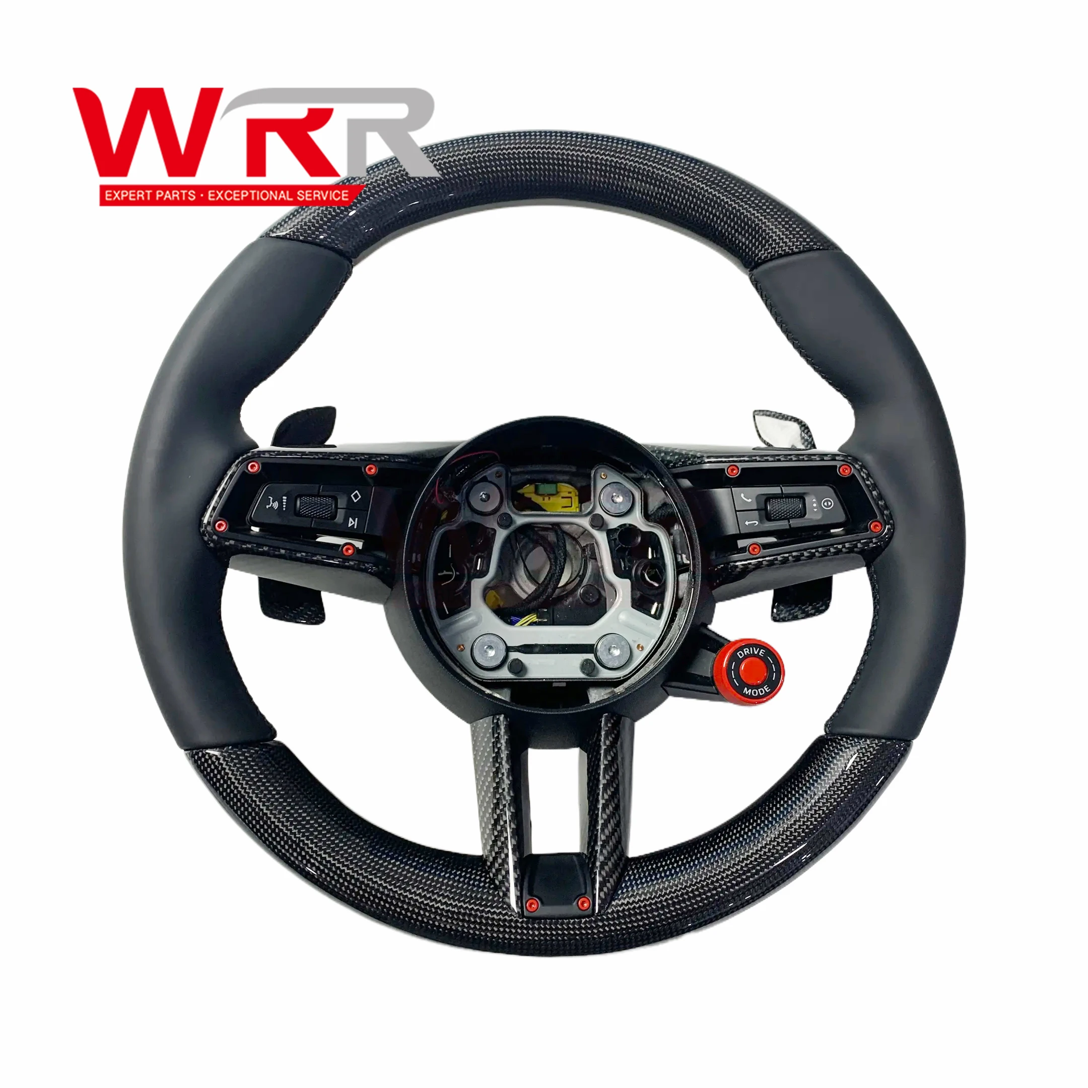 

Black Leather Carbon Fiber Steering Wheel for Porsche Models Panamera Cayenne Macan 718 911 918 997 991 970 971 Without airbags