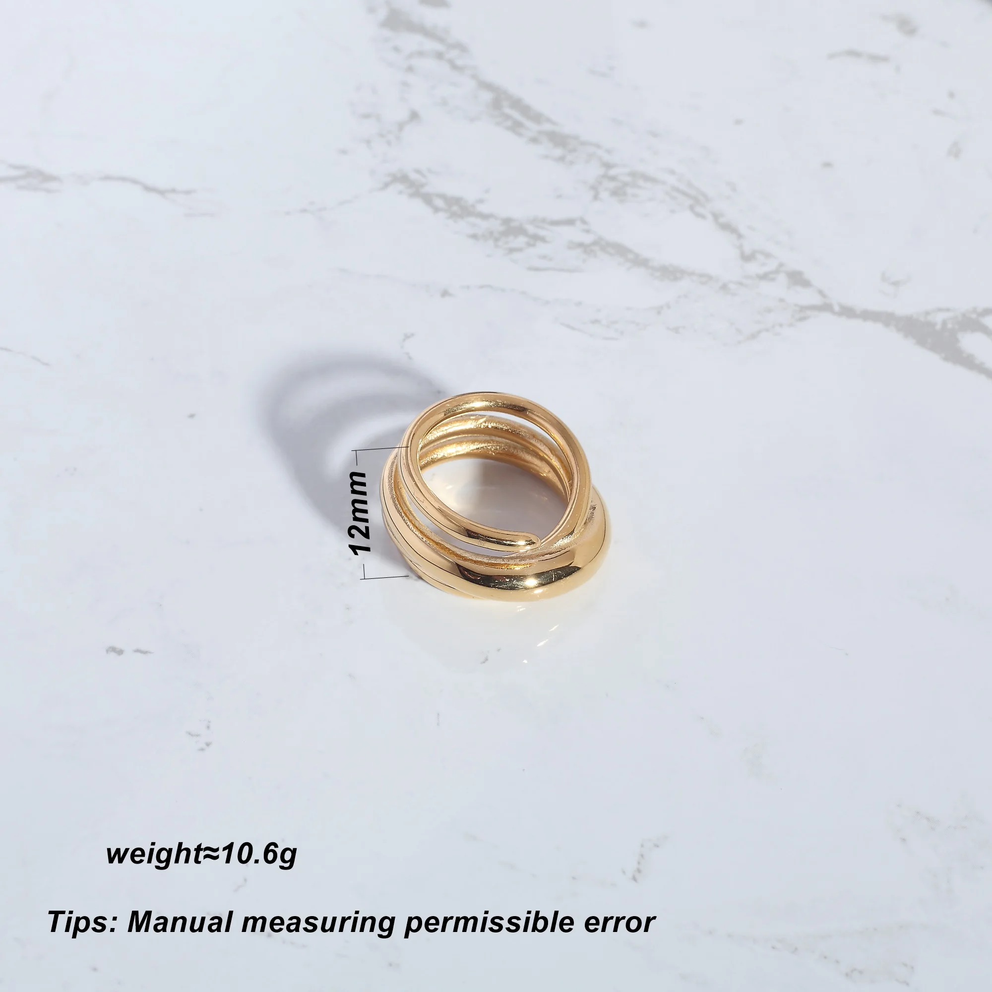 LESIEM online shopping india 18KGP Gold plated rings for women for female Spiral wound multi ring men ring Costume Jewellery