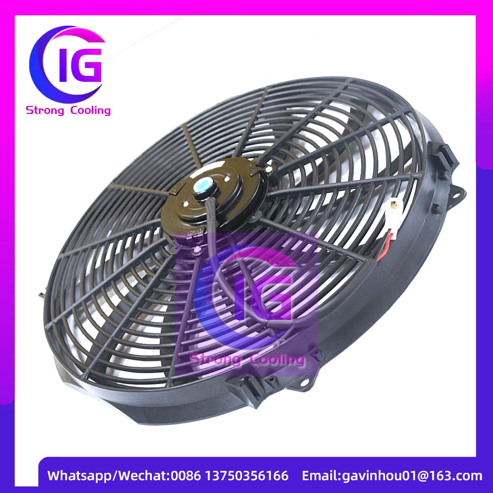

16 Inch 80W Electric Radiator Fan For Universal Push Pull Ultra-Thin Straight Leaf Hair Dryer Electronic Fan 12V/24V