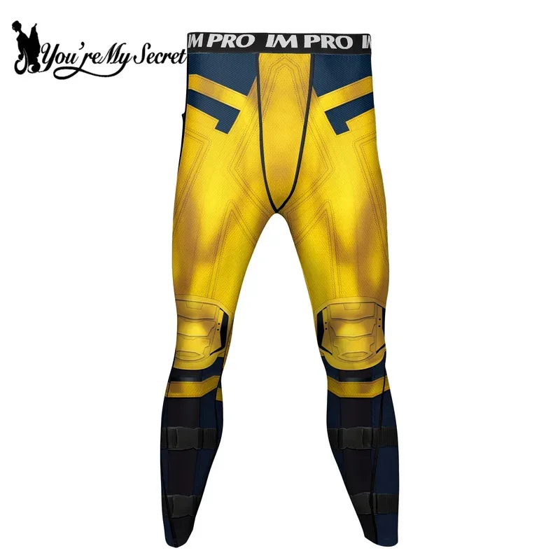 Sky02 [أنت سريتي] سراويل تدريب مضغوطة للرجال التأثيرية خارقة ولفيرين مطبوعة سراويل تجريب أزياء Fitne88Li