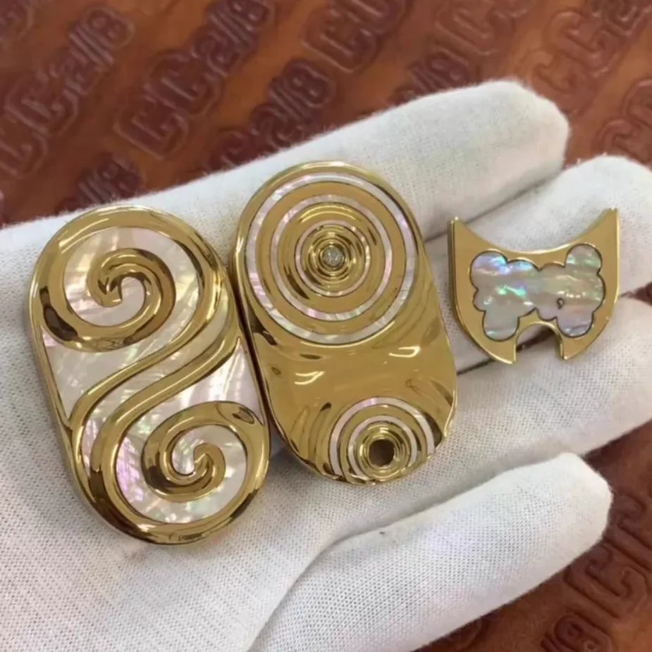 Used EDC SEKI crystal sealing gold rain wave Fidget Slider Decompression Toy