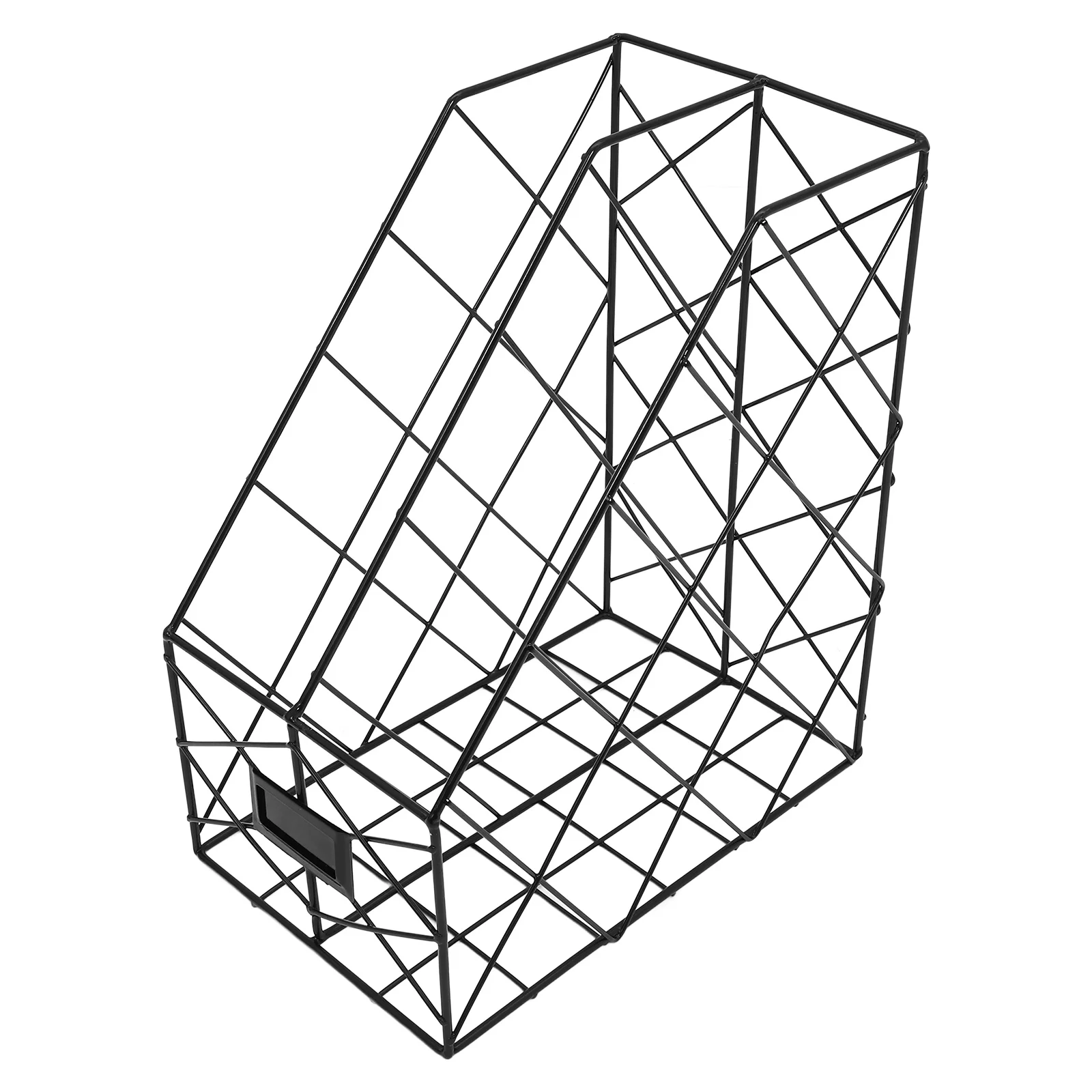 Wrought Iron File Holder Organizer for Desk Exquisite Book Tabletop Vertical Paper Wear-resistant Rack Desktop Bookshelf