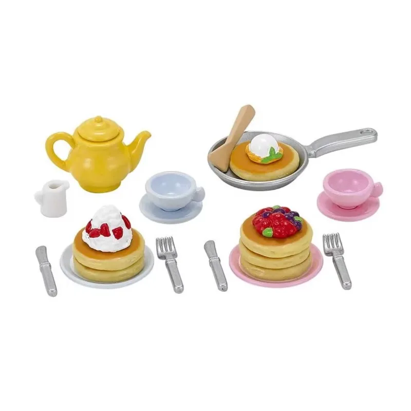 Sylvanian familles accessoires originaux vêtements meubles houes ensemble simulation alimentaire bonbons jouet filles jouant maison jouet cadeau