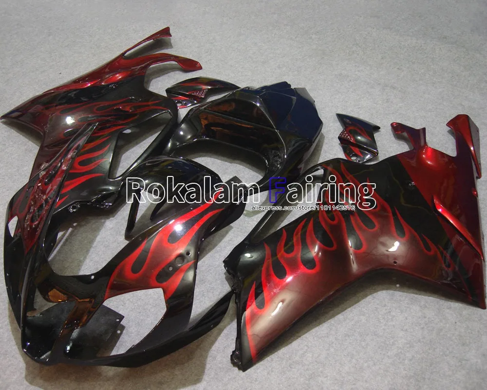 

Plastic Motorcycle Fairings For Aprilia RSV1000 03 04 05 06 Body Kit RSV 1000 Cowlings 2003 2004 2005 2006 Red Flames