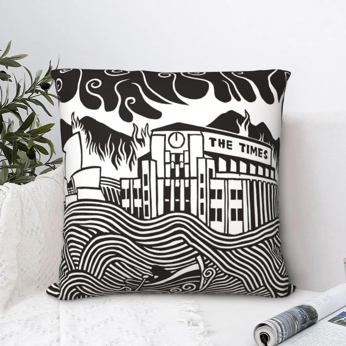 

The Times Square Pillowcase Polyester Pillow Cover Velvet Cushion Zip Decorative Comfort Throw Pillow For Home Car