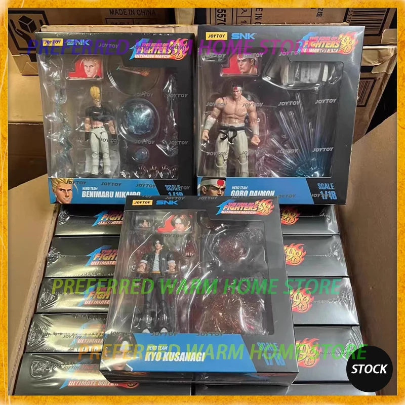 

In Stock Originate JOYTOY Kyo Kusanagi Goro Daimon Benimaru Nikaido Model Toys Collection The King of Fighters 98 KOF98 1/18