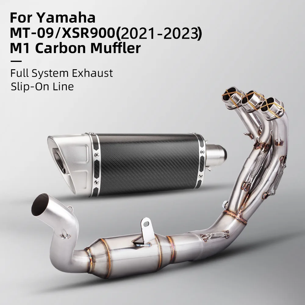 XSR900 Exhaust System For Yamaha MT09 MT09SP FZ09 Tracer 9 GT 2021-2023 Motorcycle Exhausts Pipe Headers Tube Muffler