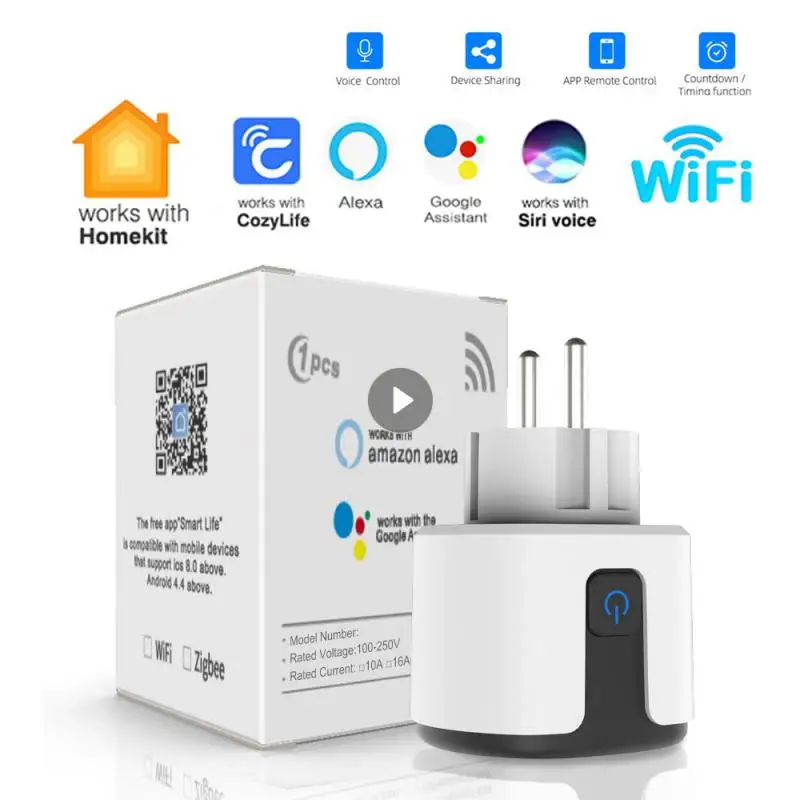 

Tuya Smart Plug Zigbee EU 16A/20A Smart Socket With Power Monitor Timing Voice Control Works Whit Alexa Google Home Alice Tool