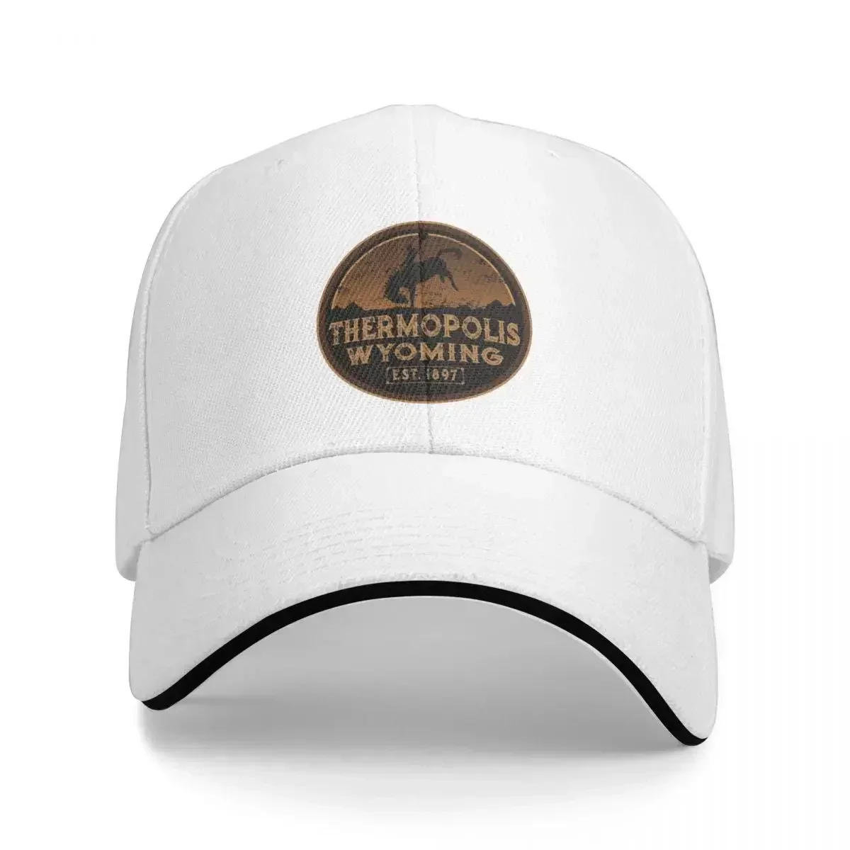 Thermopolis, Wyoming Wild West Cowboy Unisex Caps Trucker Baseball Cap Snapback Breathable Hat Customizable Polychromatic Hats