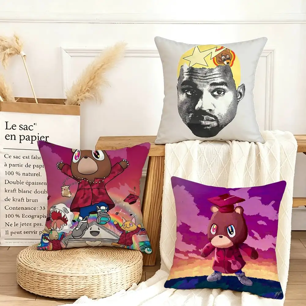 

Classic Rapper K-Kanye W-West Y-Ye Various Sizes Square Pillow Case For Car Home Bedchamber Decor