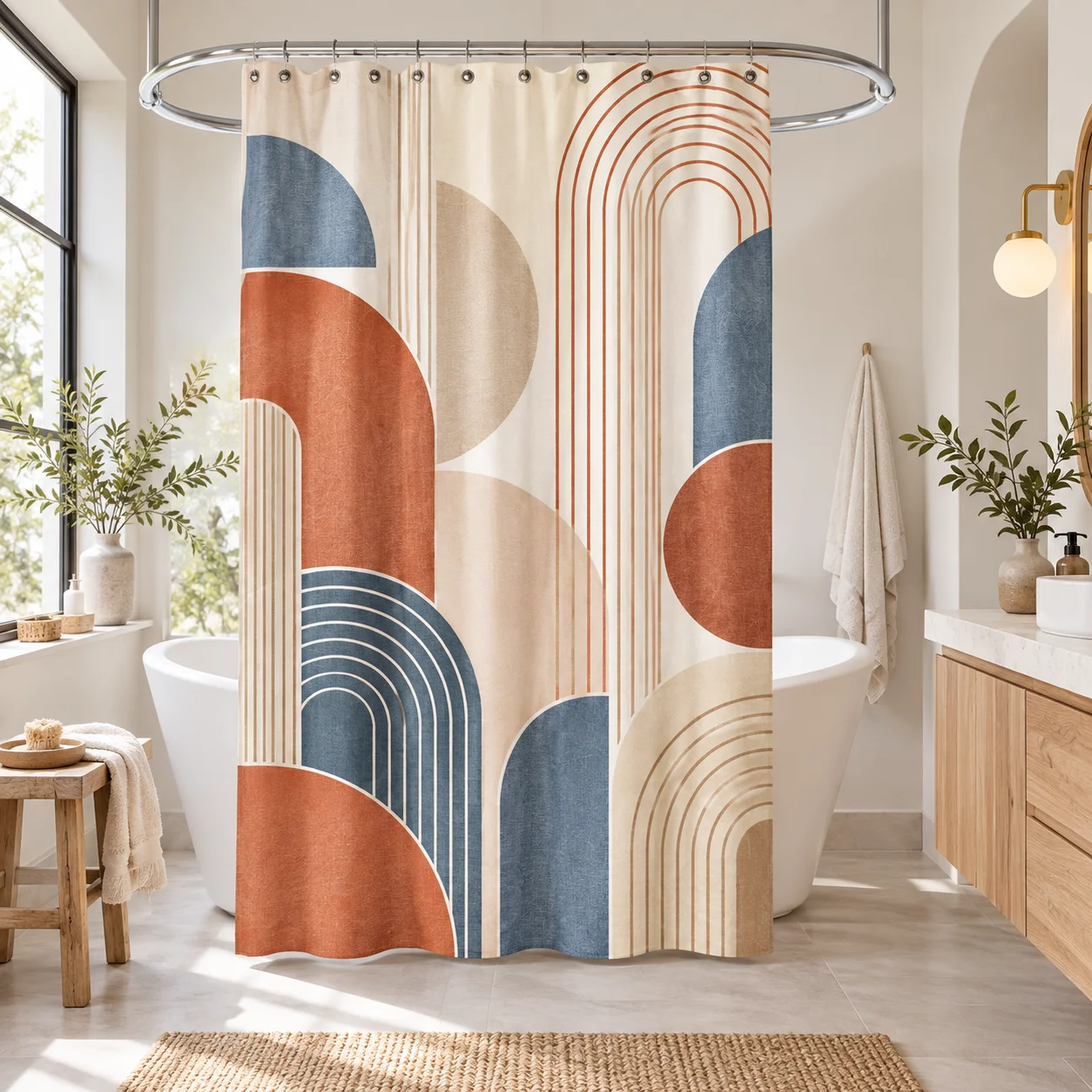 Custom Photo Shower Curtain – Bathroom Privacy Partition – Personalized Photo Keepsake Gift – Creative Custom Decorative Shower