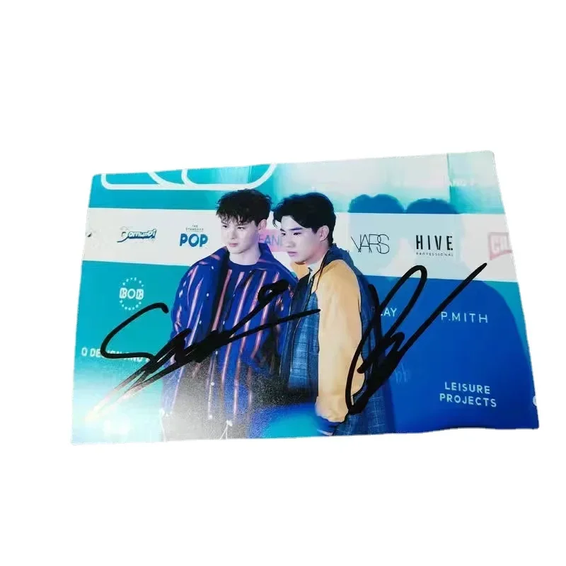 Perthsaint Wang Junyong Huang Mingming Autographed Photos Love Unexpectedly Drama Stills Promotional Poster Signature Picture