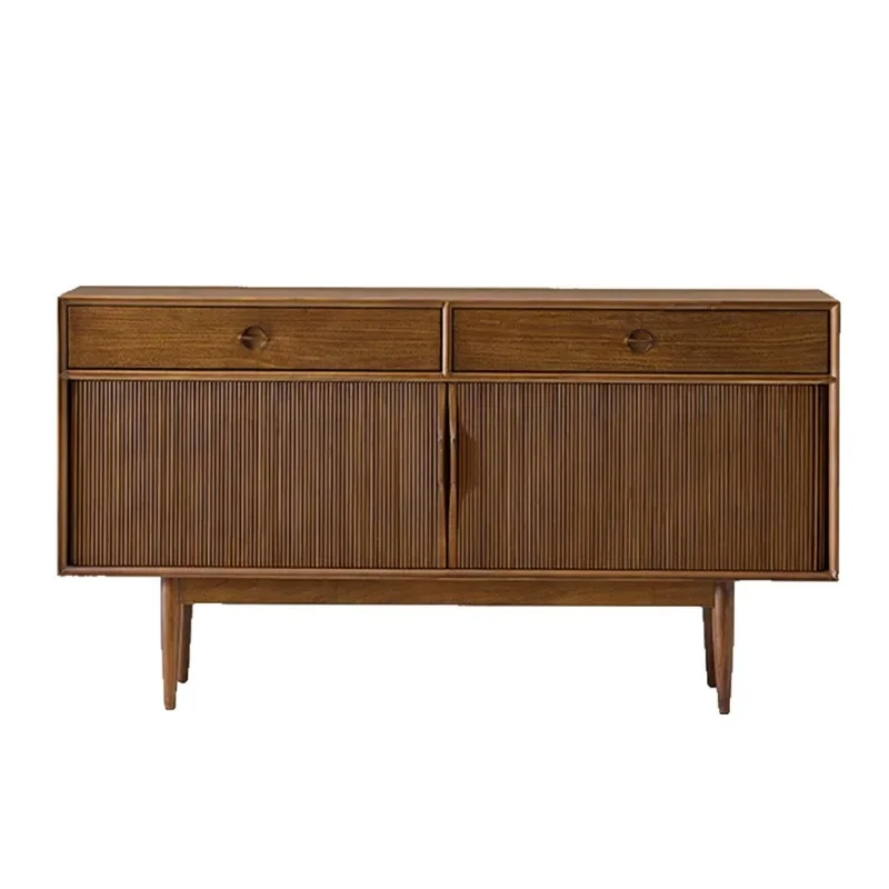 room solid wood bucket cabinet storage bedside cabinet medieval Nordic entrance cabinet storage light luxury style