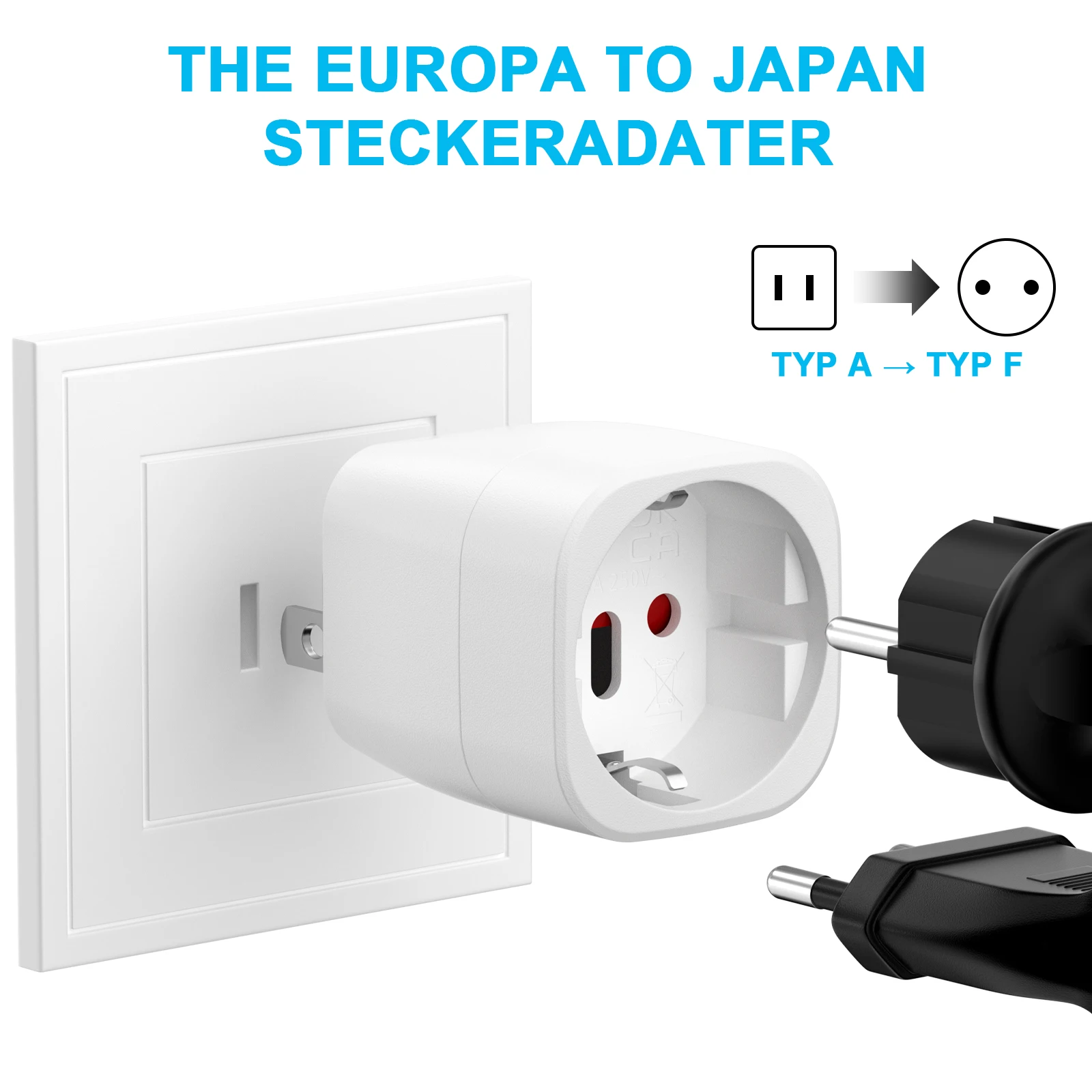 3pcs EU To US Japan Canada Travel Plug European Italy Switzerland Brazil Socket Adapter USA JP Travel Adapter Power Converter