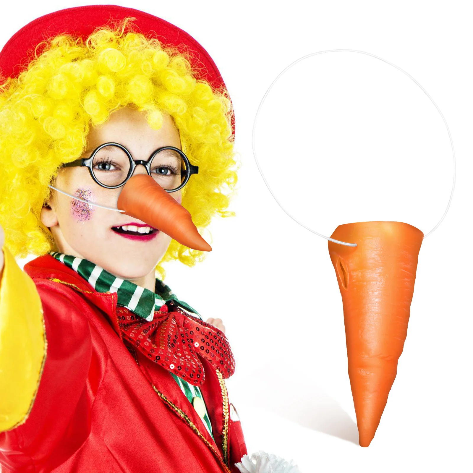 

Novelty Carrot Nose Prop Realistic Orange Design for Snowman Decorating Carnival Events Cosplay Party Accessory Winter Holiday