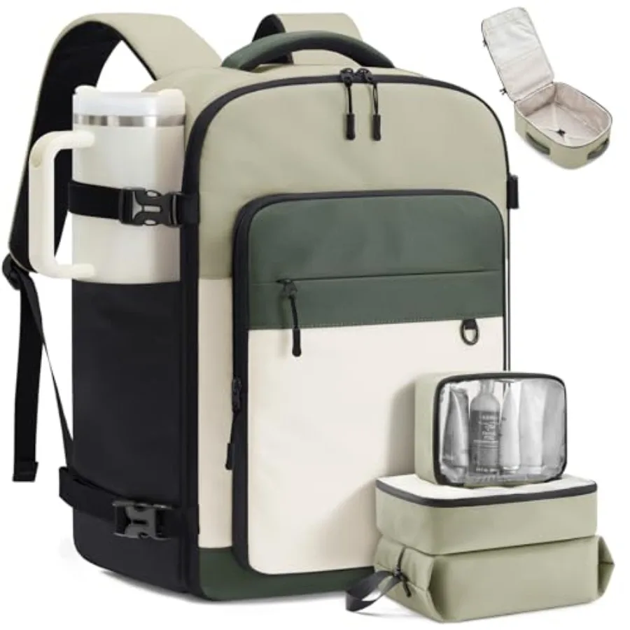 

Travel Backpack for Women and Men 40L Large Airline Approved Carry on Backpack for Travel TSA Personal Item Travel Bag with 3 P