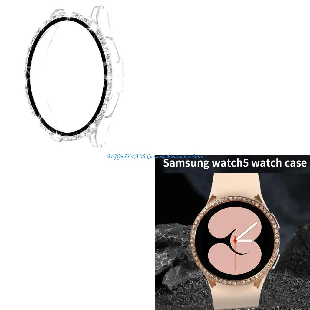 

Screen Protector for Case Anti-scratch Hard PC Protective Cover Bumper for Shell for Galaxy-Watch 5 40mm for Smart Watch
