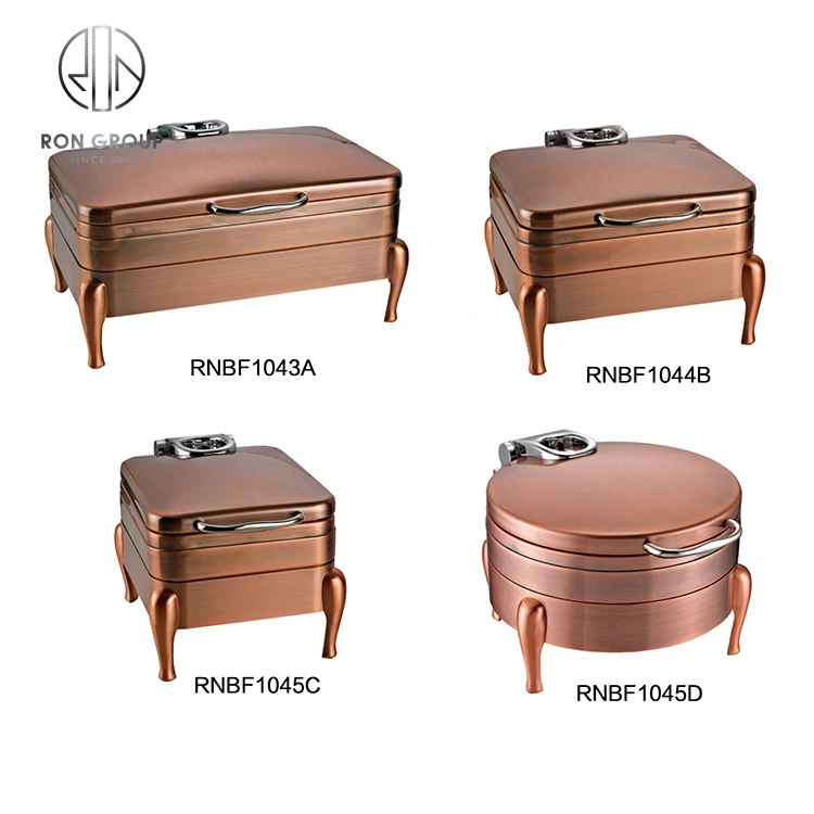 Rongroup Cheap Price Hotel Restaurant Catering Buffet 304 Stainless Steel Black Square 9L Food Warmer Container Chafing Dish