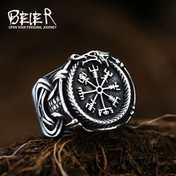 Beier New Arrvials Norse Mythology Set Viking Amulet Rune Men Ring Compass Runic Totem Viking Odin Jewelry Wholesale