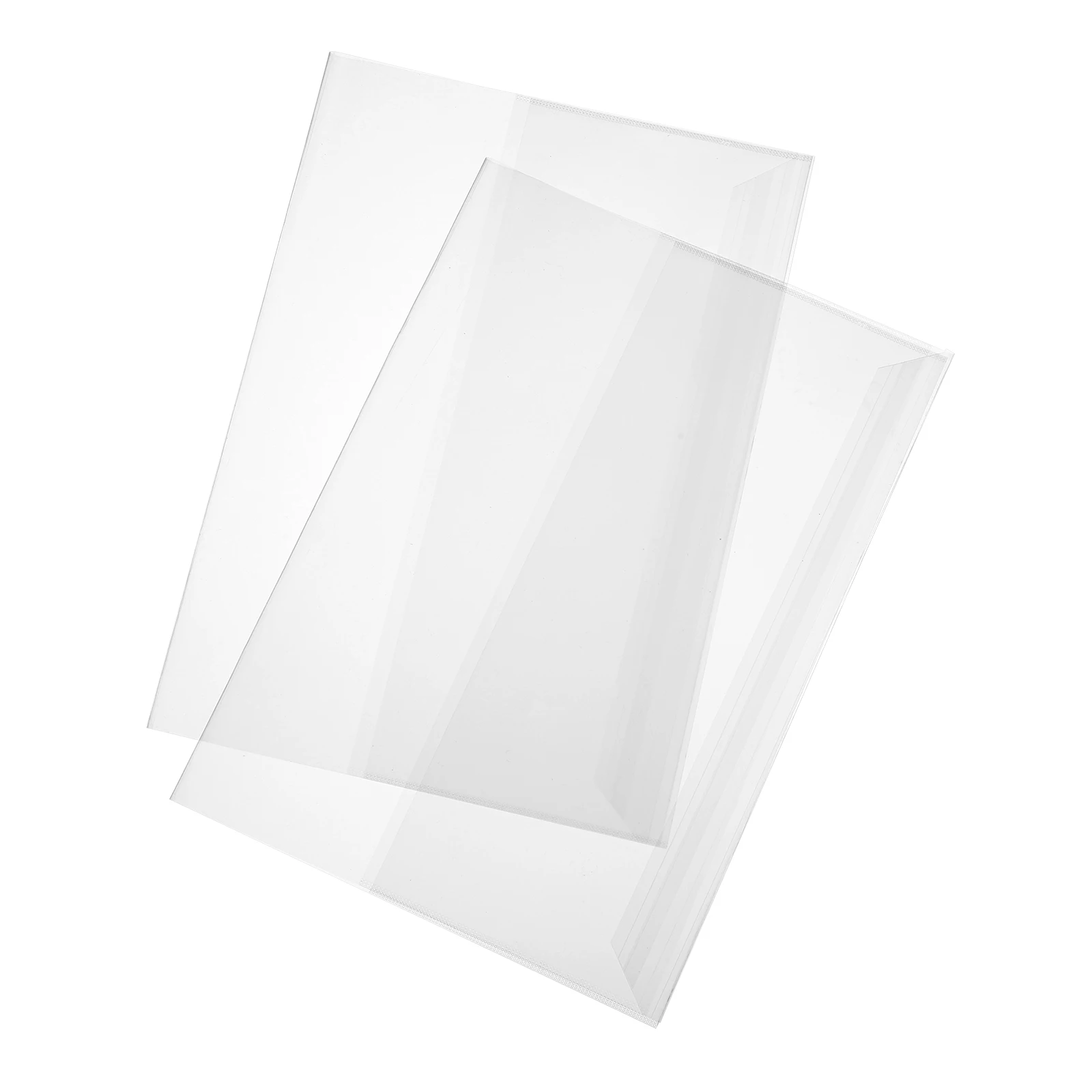 5pcs 16k Transparent Plastic Book Cover Self-Adhesive Closure Waterproof And Wear-Resistant Books PVC Protective Cover