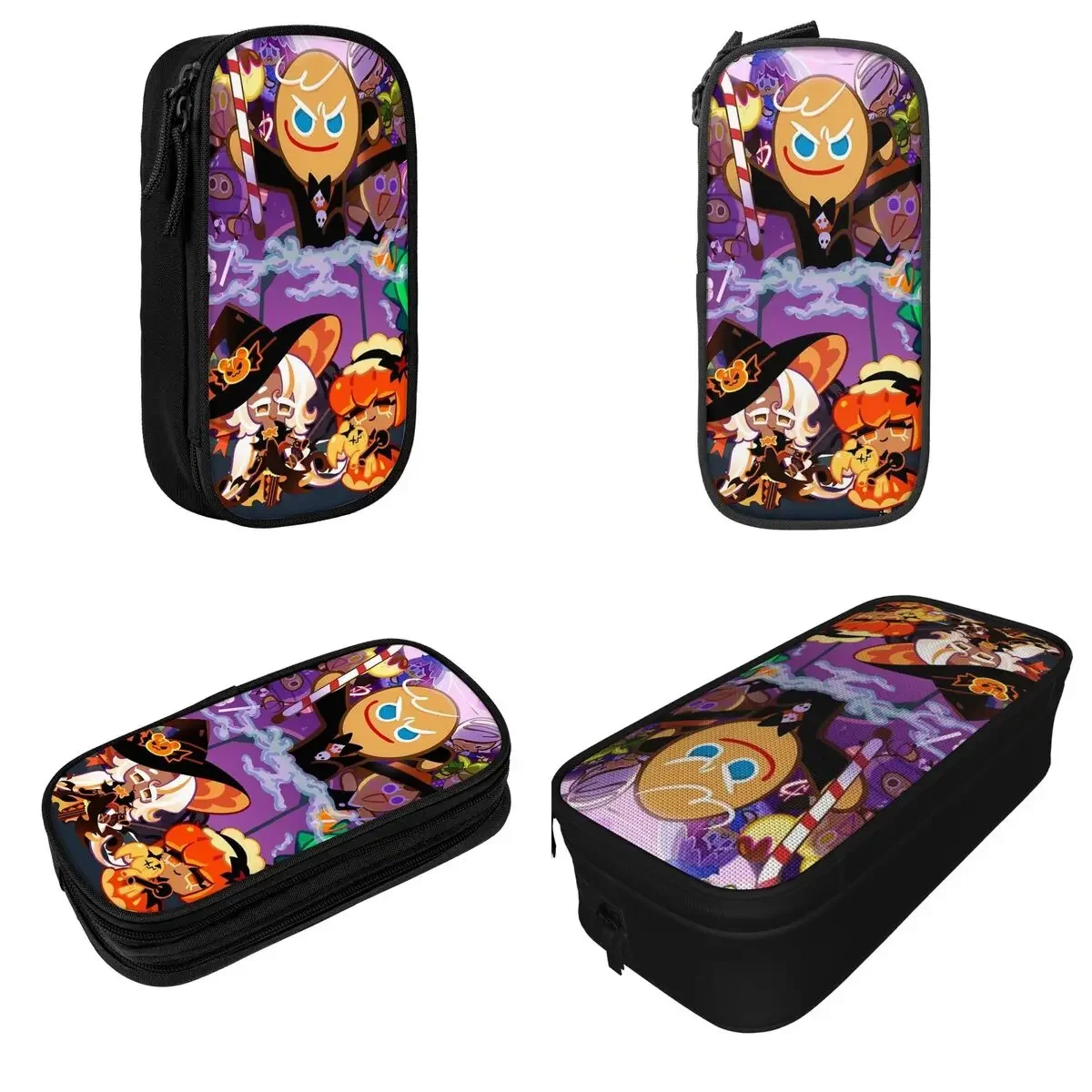 Cookie Run Kingdom Happy Halloween Pencil Cases Lovely Pen Box Bag Girl Boy Big Capacity Students School Gifts Pencilcases