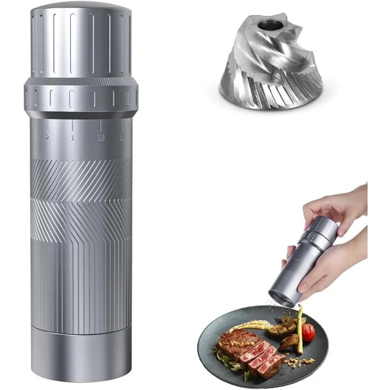 Adjustable eco-friendly household manual knob flavor grinder Large capacity container Ceramic grinder for pepper