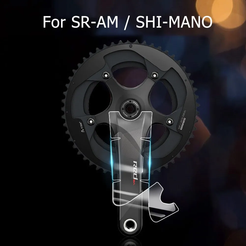 

MTB Bike Sticker Crank Protector Decals Road Bicycle Adhesive TPH For -SRAM SHIMAN0 Anti-collision Crank Stickers Cycling Parts