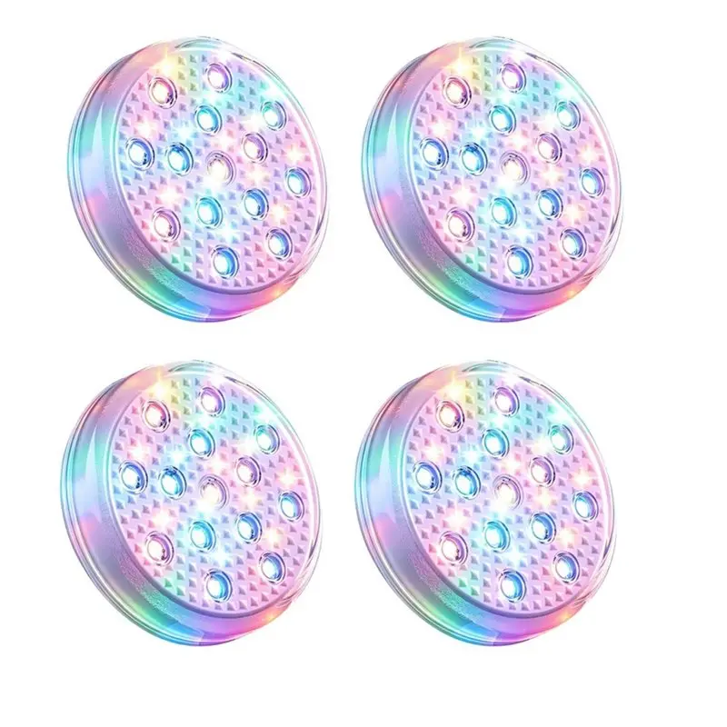 75STO-Rechargeable Underwater Submersible Pool Lights 4PCS Color Changing Led Floating Lights For Pond Aquarium