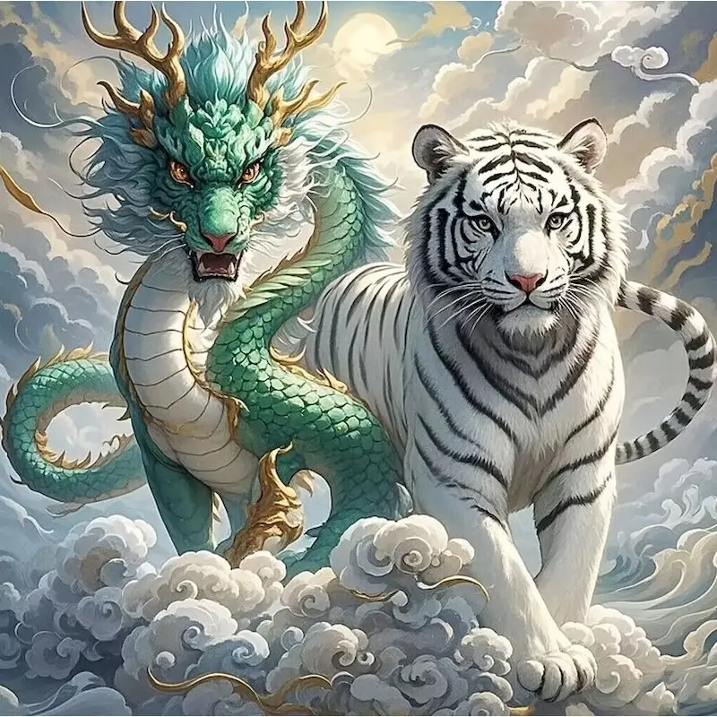 GATYZTORY DIY Tiger Diamant Malerei Tier Geeignet Für Anfänger Cartoon Diamant Mosaik Drachen Stickerei Kind Hobby