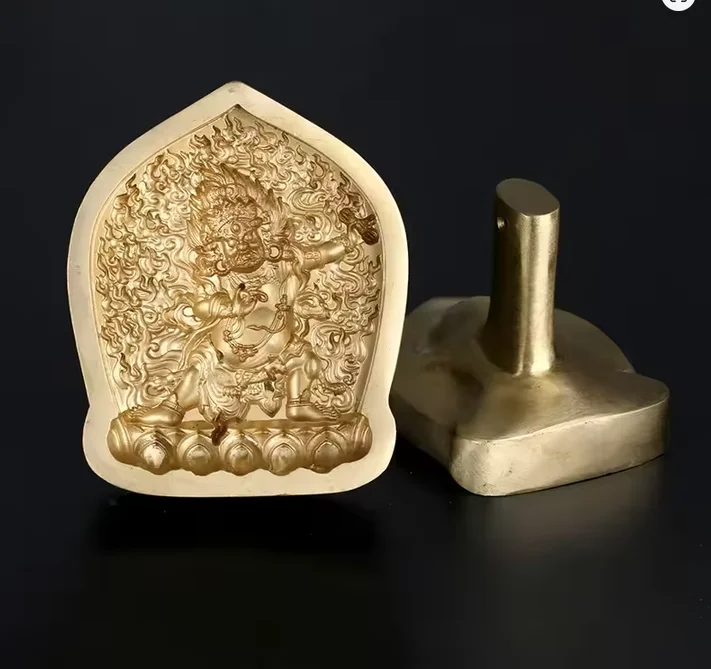 Copper Brass Vajrapani Buddha statue tsatsa mould Tibet buddhism TSHA-TSHA mold