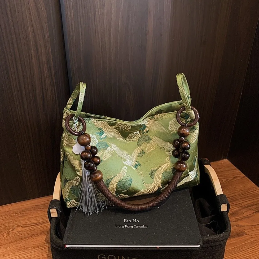 Hasp Sewing Thread Craft​ Embroidered Shoulder Bag​ ​Ethnic Pattern Embroidery​ ​Tassel Decoration Bag​