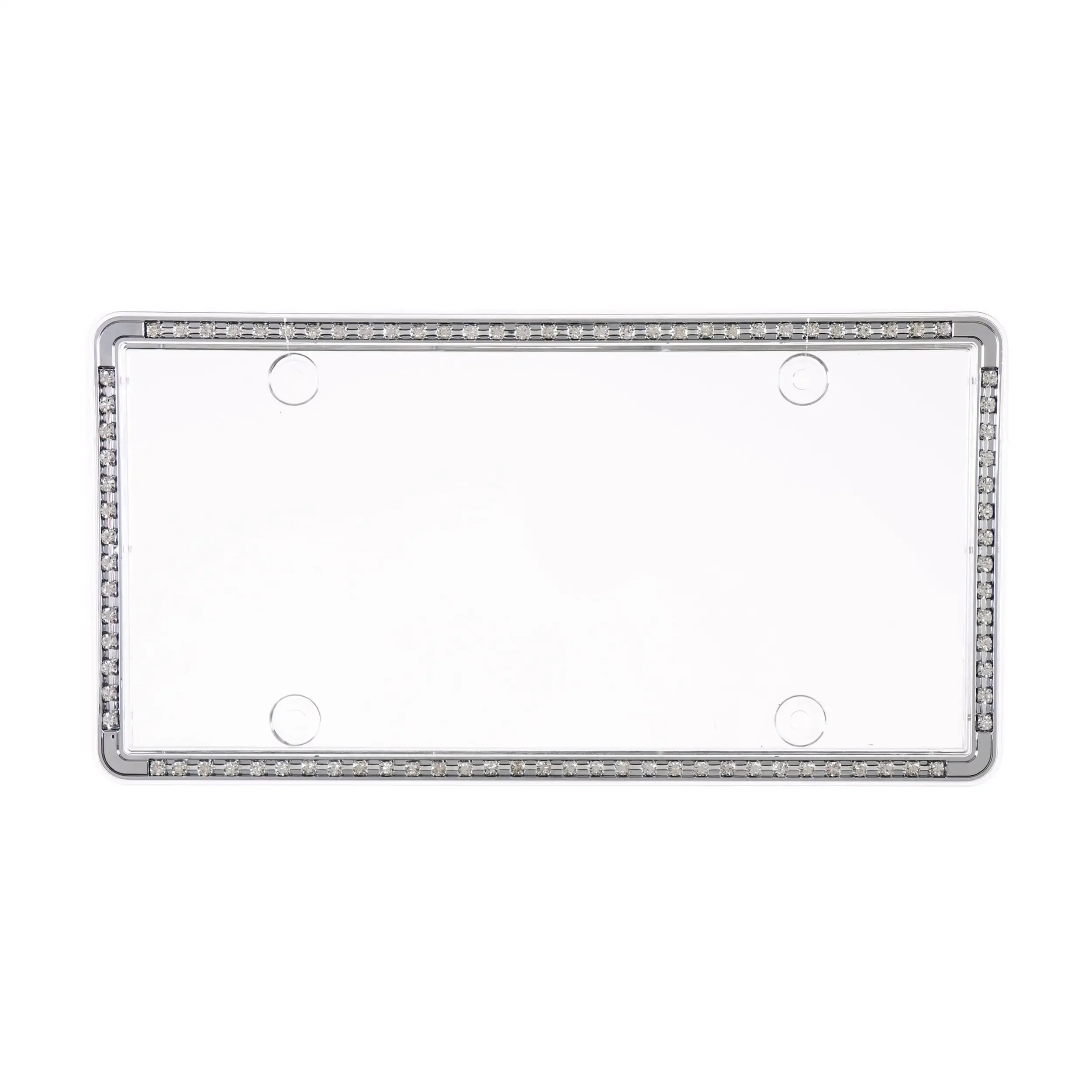

Transparent license plate protector with durable shell, easy installation, stylish design, clear vision, and car wash safe