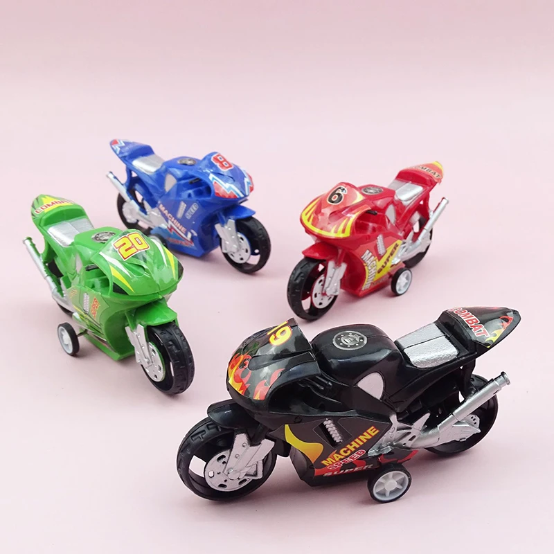 Cartoon Simulatlon Mini Pull Back Motorcycle Model Children's Puzzle Toys Boys Fun Holiday Party Toys Children's Birthday Gift