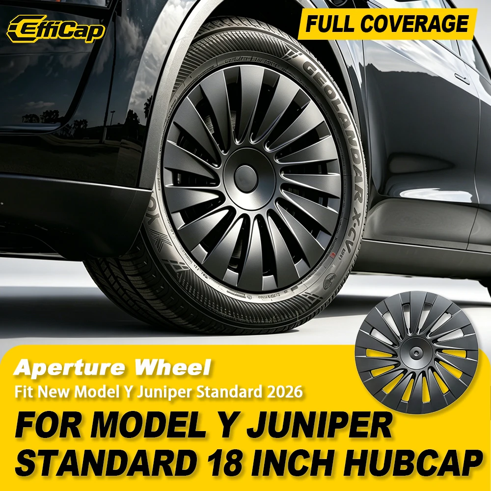 18 Inch Aperture Wheel 4PCS Hubcap for Tesla Model Y Juniper Standard Full Rim Cover Performance Replacement Accessories 2026