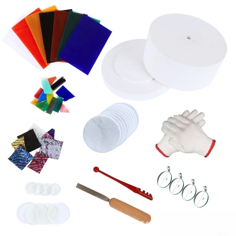 Large Microwave Kiln 10 Pieces Complete Set High Temperature Glass Fusing Kiln DIY Handmade Jewelry Craft Processing Tool