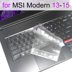 Keyboard Cover for MSI Modern 15 14 13 F13M C12M C7M F1M C13M B12M A10R D13M A10M A10R8 A10SC Clear TPU Protector Skin Case 14A