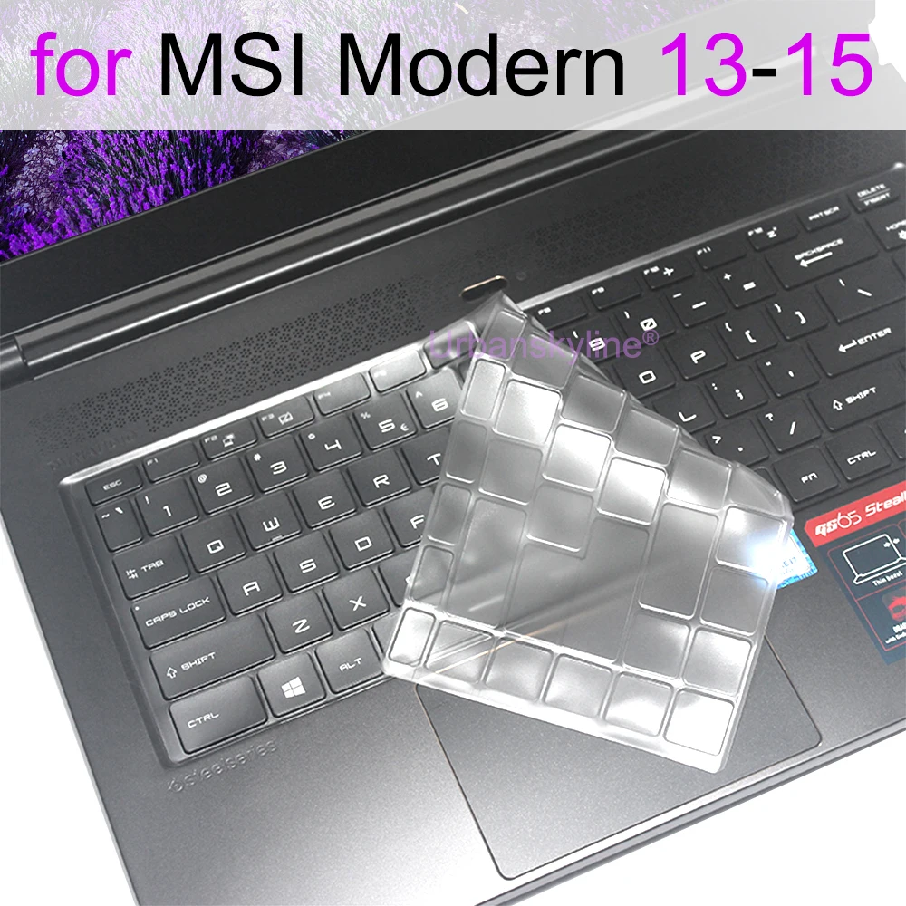 Keyboard Cover for MSI Modern 15 14 13 F13M C12M C7M F1M C13M B12M A10R D13M A10M A10R8 A10SC Clear TPU Protector Skin Case 14A