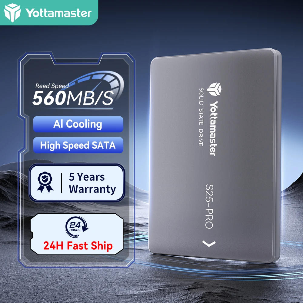 Yottamaster SATA 3 SSD HDD 2.5 Internal Hard Drive 4TB 2TB 512GB 256GB Disk SSD for Laptop PC 560MB/S disco duro externo SSD 1T