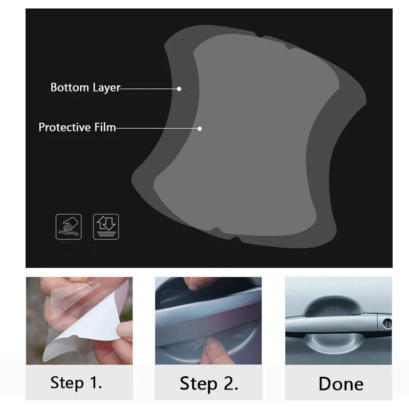 

5Pcs/Set Transparent Car Handle Protective Film for Nissan X-Trail Juke Qashqai Micra Pulsar Qashqai Micra Juke Note Tiida Leaf