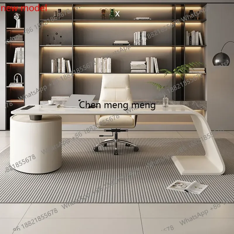 N138  Light Luxury Minimalist Slate Desk Home Study Workbench Computer Desk Modern Simplicity